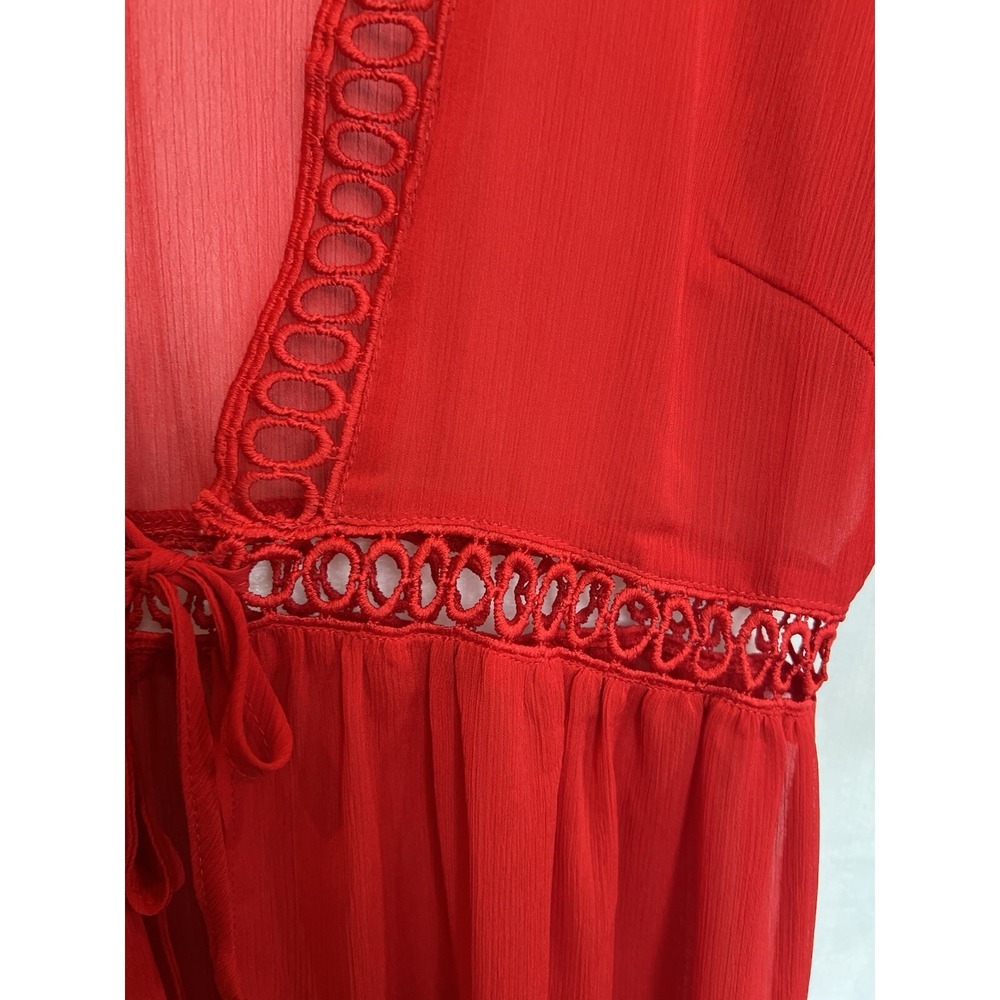 New York Company Sheer Embroidered Eyelet Cover‎ up Kimono Size S Resort Beach - Picture 5 of 16